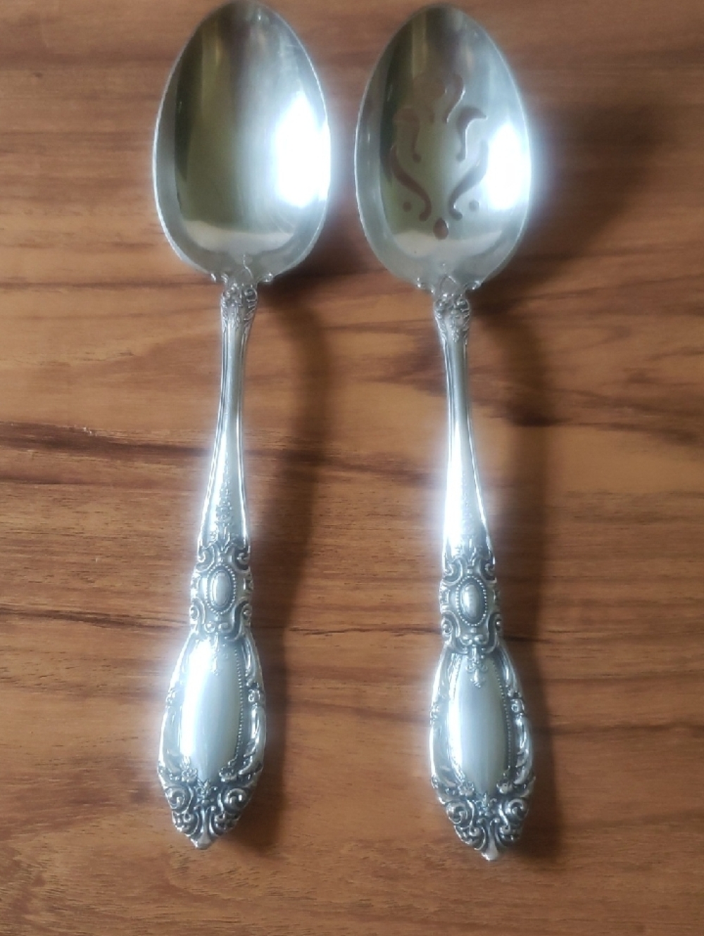 Vintage Towle Sterling Silver Serving Spoons, Set of 2
